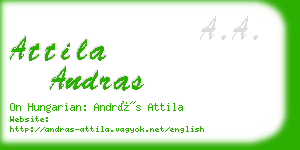attila andras business card